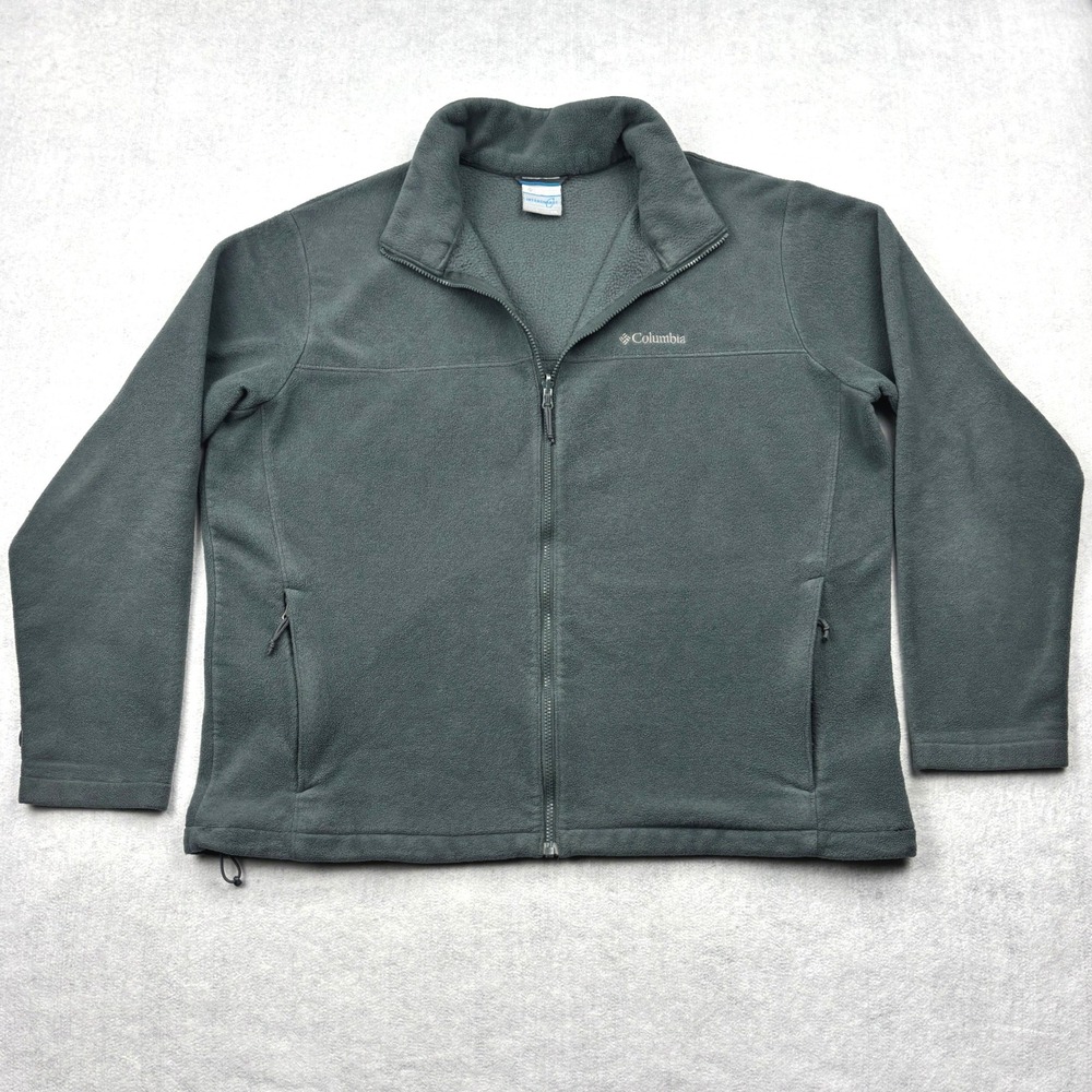 Columbia Jacket Mens XXL Gray Steens Mountain Fleece Full Zip Interchange Liner